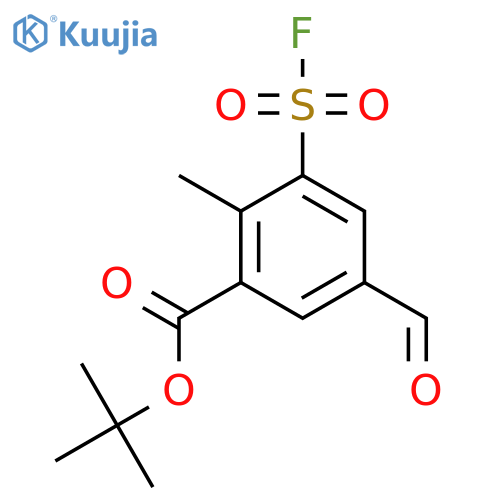 Tert-butyl 3-(fluorosulfonyl)-5-formyl-2-methylbenzoate structure