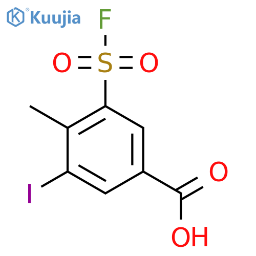 3-(Fluorosulfonyl)-5-iodo-4-methylbenzoic acid structure