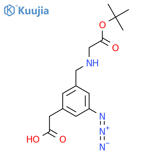 2-3-azido-5-({2-(tert-butoxy)-2-oxoethylamino}methyl)phenylacetic acid structure