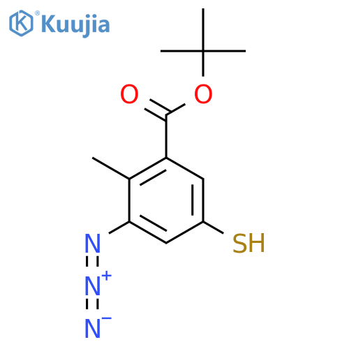 Tert-butyl 3-azido-2-methyl-5-sulfanylbenzoate structure