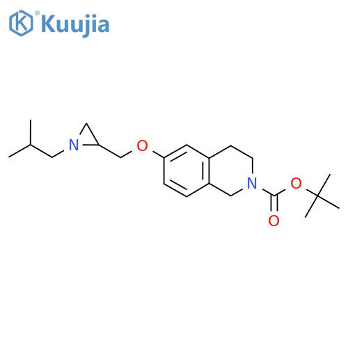 Tert-butyl 6-[[1-(2-methylpropyl)aziridin-2-yl]methoxy]-3,4-dihydro-1H-isoquinoline-2-carboxylate structure