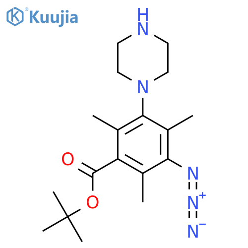 Tert-butyl 3-azido-2,4,6-trimethyl-5-(piperazin-1-yl)benzoate structure