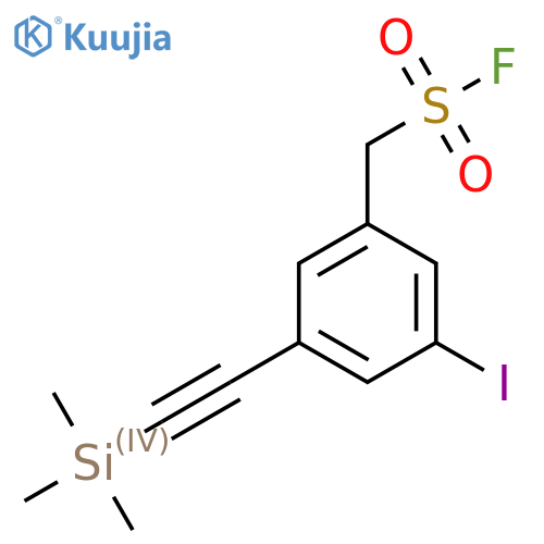 {3-iodo-5-2-(trimethylsilyl)ethynylphenyl}methanesulfonyl fluoride structure