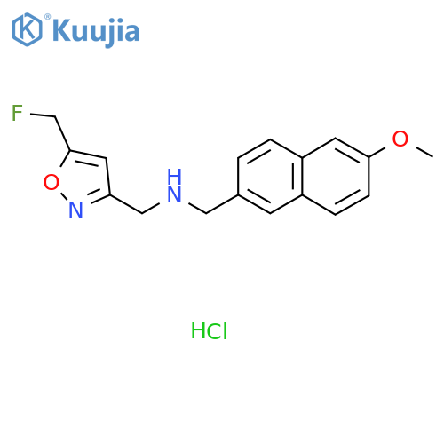 {5-(fluoromethyl)-1,2-oxazol-3-ylmethyl}(6-methoxynaphthalen-2-yl)methylamine hydrochloride structure