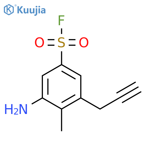 3-Amino-4-methyl-5-(prop-2-yn-1-yl)benzene-1-sulfonyl fluoride structure