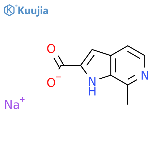 sodium 7-methyl-1H-pyrrolo2,3-cpyridine-2-carboxylate structure