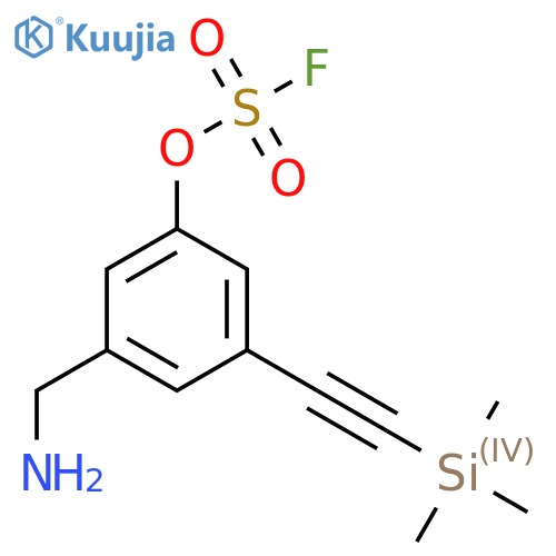 3-(aminomethyl)-5-2-(trimethylsilyl)ethynylphenyl sulfurofluoridate structure