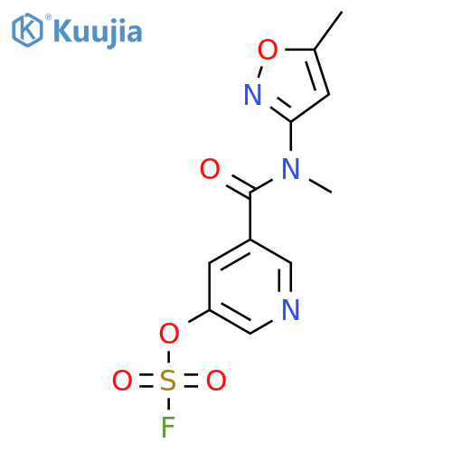 3-[(5-Fluorosulfonyloxypyridine-3-carbonyl)-methylamino]-5-methyl-1,2-oxazole structure
