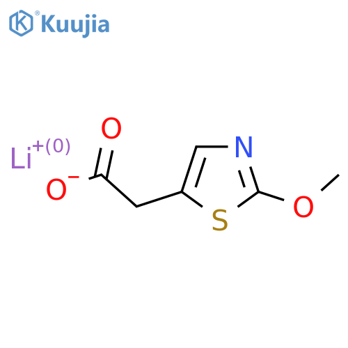 lithium(1+) 2-(2-methoxy-1,3-thiazol-5-yl)acetate structure
