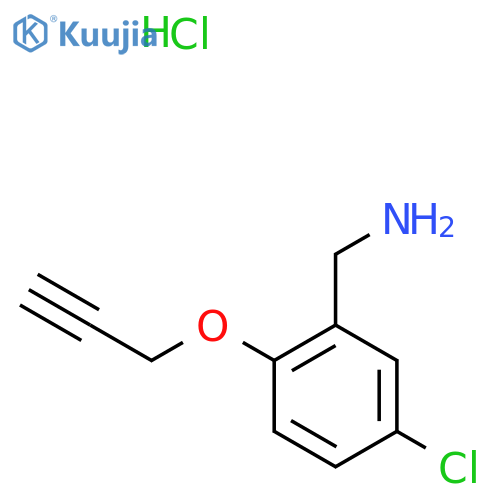 1-5-chloro-2-(prop-2-yn-1-yloxy)phenylmethanamine hydrochloride structure