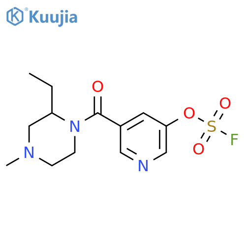 2-Ethyl-1-(5-fluorosulfonyloxypyridine-3-carbonyl)-4-methylpiperazine structure