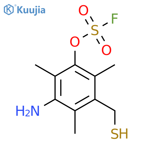 3-Amino-2,4,6-trimethyl-5-(sulfanylmethyl)phenyl sulfurofluoridate structure