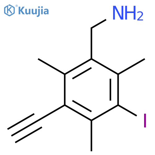 1-(3-Ethynyl-5-iodo-2,4,6-trimethylphenyl)methanamine structure