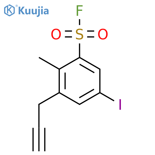5-Iodo-2-methyl-3-(prop-2-yn-1-yl)benzene-1-sulfonyl fluoride structure