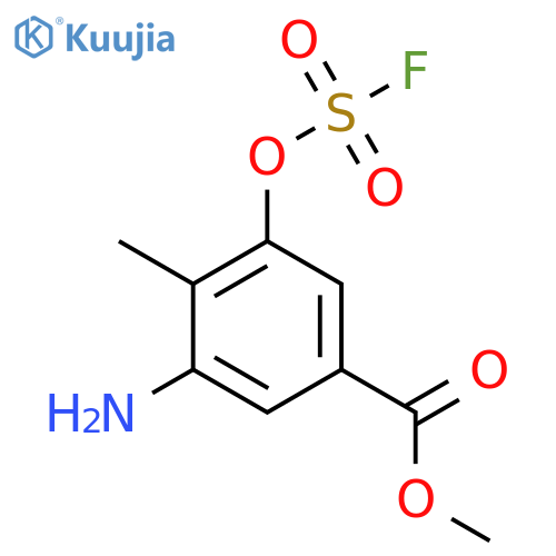 Methyl 3-amino-5-[(fluorosulfonyl)oxy]-4-methylbenzoate structure