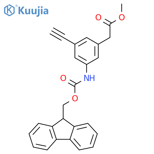 methyl 2-[3-ethynyl-5-({[(9H-fluoren-9-yl)methoxy]carbonyl}amino)phenyl]acetate structure