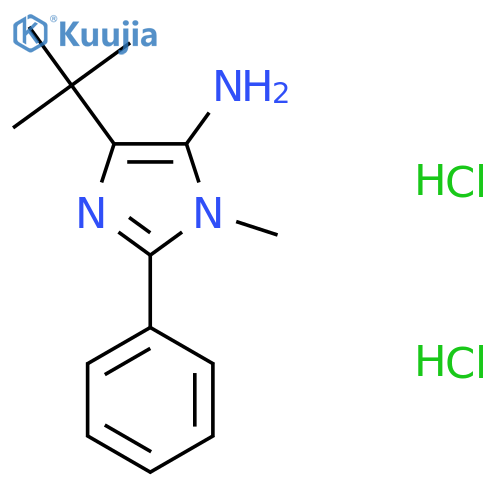 4-tert-butyl-1-methyl-2-phenyl-1H-imidazol-5-amine dihydrochloride structure