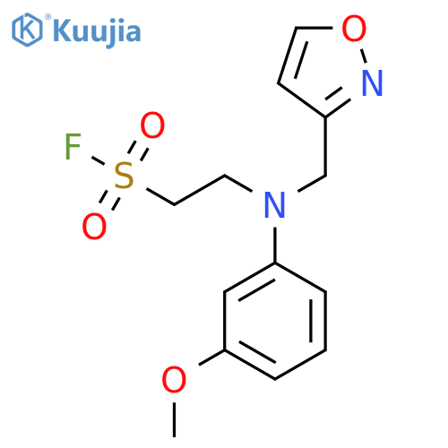 2-[(3-Methoxyphenyl)[(1,2-oxazol-3-yl)methyl]amino]ethane-1-sulfonyl fluoride structure