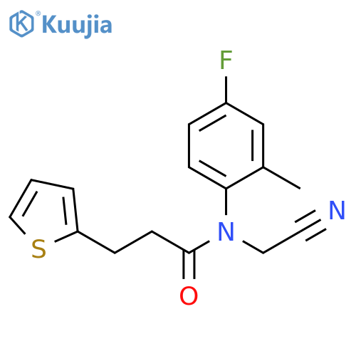 N-(Cyanomethyl)-N-(4-fluoro-2-methylphenyl)-2-thiophenepropanamide structure