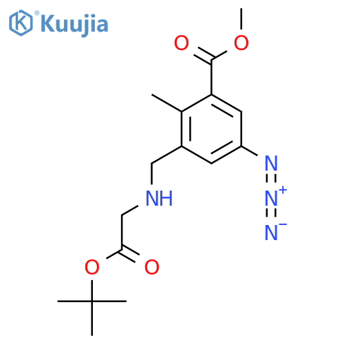 Methyl 5-azido-3-({[2-(tert-butoxy)-2-oxoethyl]amino}methyl)-2-methylbenzoate structure