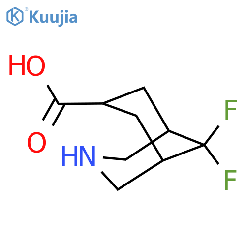 9,9-difluoro-3-azabicyclo3.3.1nonane-7-carboxylic acid structure