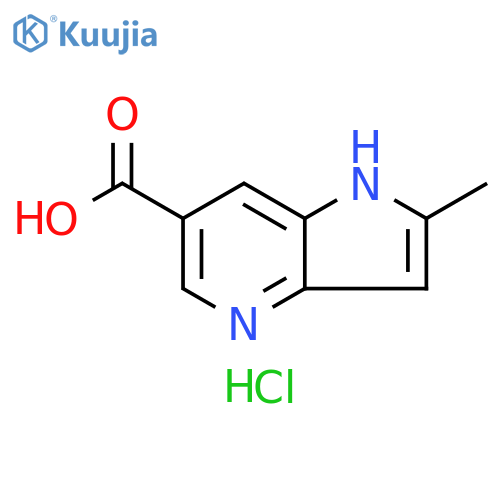 2-methyl-1H-pyrrolo3,2-bpyridine-6-carboxylic acid hydrochloride structure