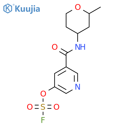 3-Fluorosulfonyloxy-5-[(2-methyloxan-4-yl)carbamoyl]pyridine structure