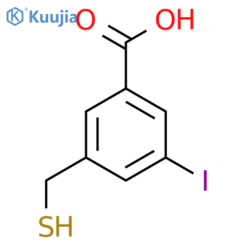 3-Iodo-5-(sulfanylmethyl)benzoic acid structure