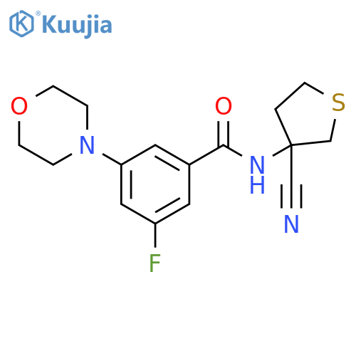 N-(3-Cyanotetrahydro-3-thienyl)-3-fluoro-5-(4-morpholinyl)benzamide structure