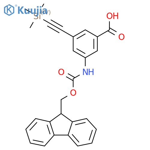 3-({[(9H-fluoren-9-yl)methoxy]carbonyl}amino)-5-[2-(trimethylsilyl)ethynyl]benzoic acid structure