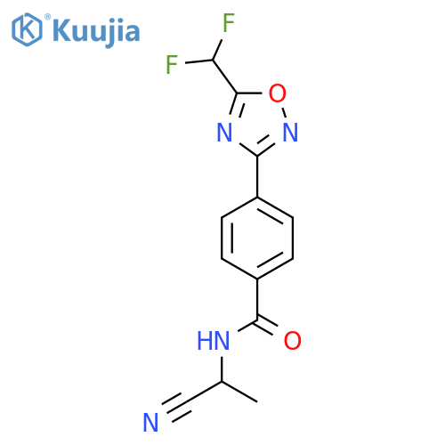 N-(1-cyanoethyl)-4-[5-(difluoromethyl)-1,2,4-oxadiazol-3-yl]benzamide structure