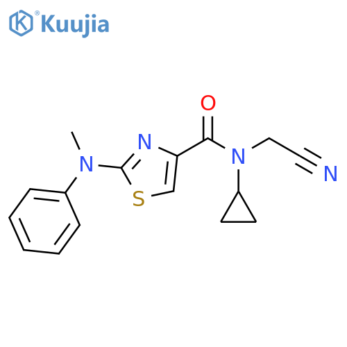 N-(Cyanomethyl)-N-cyclopropyl-2-(methylphenylamino)-4-thiazolecarboxamide structure