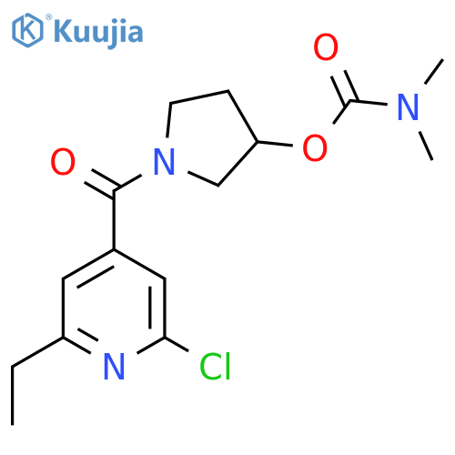 1-(2-chloro-6-ethylpyridine-4-carbonyl)pyrrolidin-3-yl N,N-dimethylcarbamate structure
