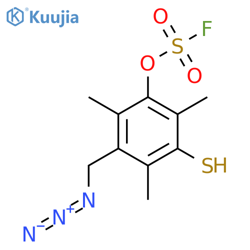 3-(Azidomethyl)-2,4,6-trimethyl-5-sulfanylphenyl sulfurofluoridate structure