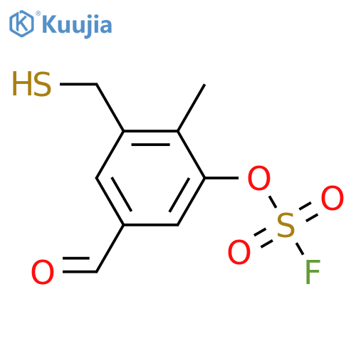 5-Formyl-2-methyl-3-(sulfanylmethyl)phenyl sulfurofluoridate structure
