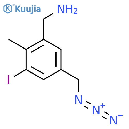 1-5-(azidomethyl)-3-iodo-2-methylphenylmethanamine structure