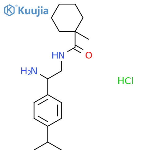 N-{2-amino-2-4-(propan-2-yl)phenylethyl}-1-methylcyclohexane-1-carboxamide hydrochloride structure
