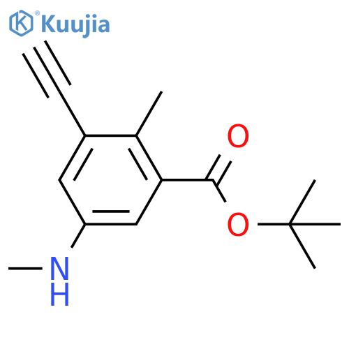 tert-butyl 3-ethynyl-2-methyl-5-(methylamino)benzoate structure