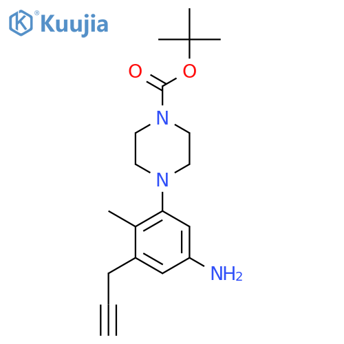 tert-butyl 4-5-amino-2-methyl-3-(prop-2-yn-1-yl)phenylpiperazine-1-carboxylate structure