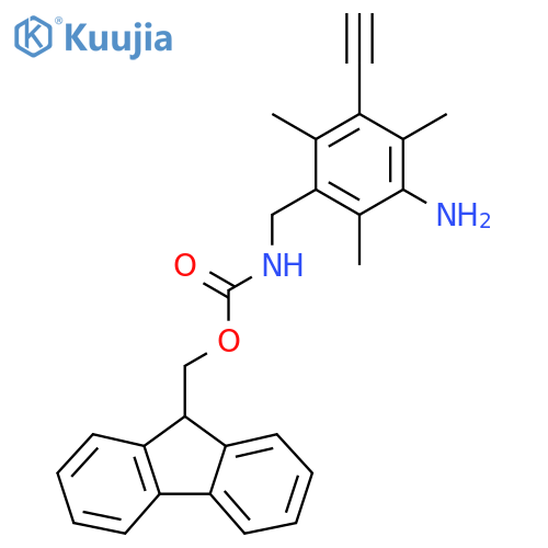 (9H-fluoren-9-yl)methyl N-(3-amino-5-ethynyl-2,4,6-trimethylphenyl)methylcarbamate structure