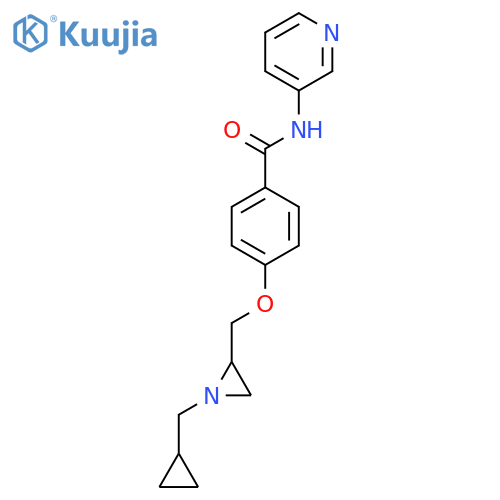 4-{[1-(cyclopropylmethyl)aziridin-2-yl]methoxy}-N-(pyridin-3-yl)benzamide structure