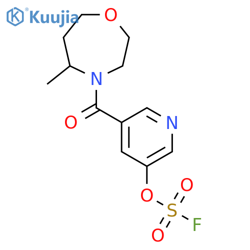 5-(5-Methyl-1,4-oxazepane-4-carbonyl)pyridin-3-yl sulfurofluoridate structure