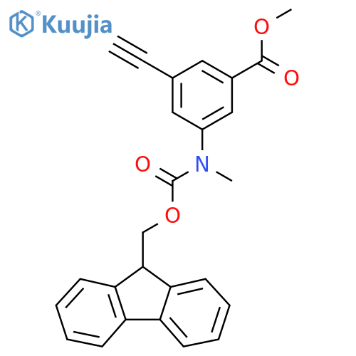methyl 3-ethynyl-5-({[(9H-fluoren-9-yl)methoxy]carbonyl}(methyl)amino)benzoate structure