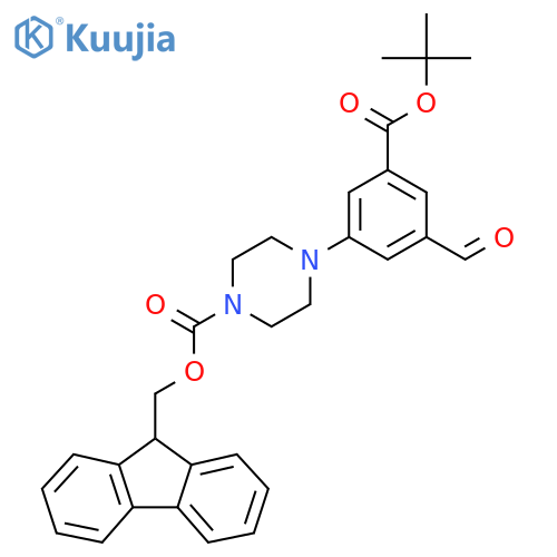 (9H-fluoren-9-yl)methyl 4-{3-[(tert-butoxy)carbonyl]-5-formylphenyl}piperazine-1-carboxylate structure