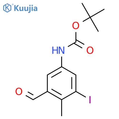 tert-butyl N-(3-formyl-5-iodo-4-methylphenyl)carbamate structure