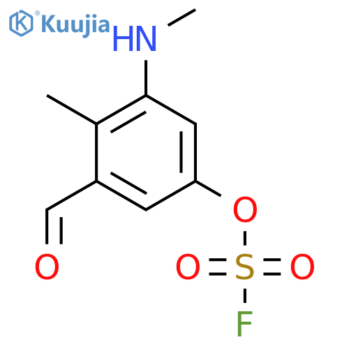 3-Formyl-4-methyl-5-(methylamino)phenyl sulfurofluoridate structure