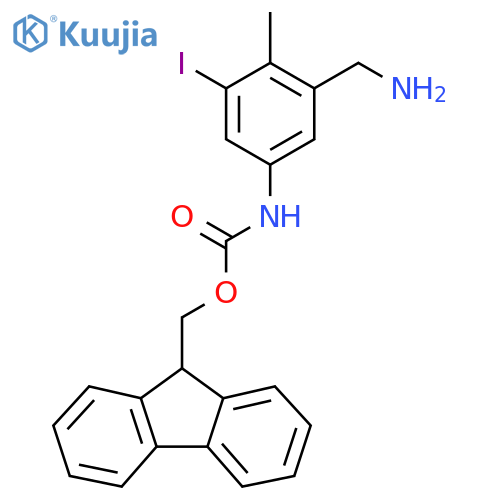 (9H-fluoren-9-yl)methyl N-3-(aminomethyl)-5-iodo-4-methylphenylcarbamate structure