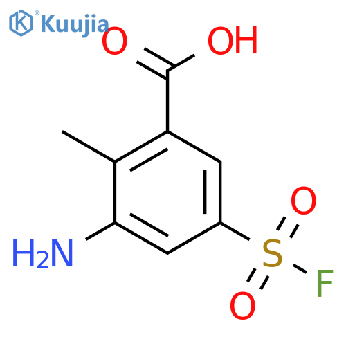 3-Amino-5-(fluorosulfonyl)-2-methylbenzoic acid structure