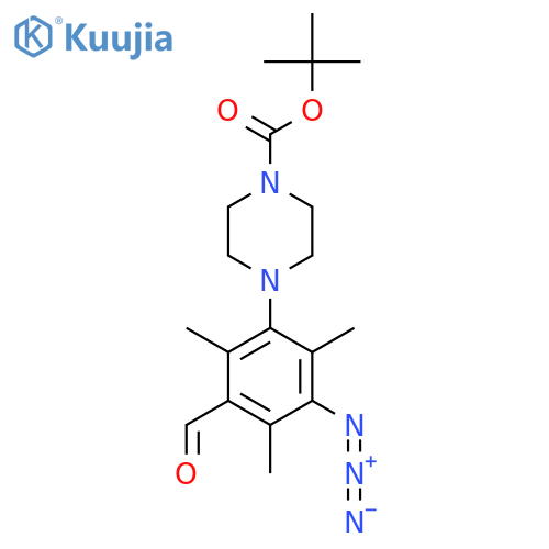 Tert-butyl 4-(3-azido-5-formyl-2,4,6-trimethylphenyl)piperazine-1-carboxylate structure