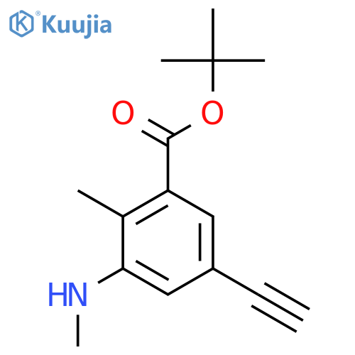 Tert-butyl 5-ethynyl-2-methyl-3-(methylamino)benzoate structure
